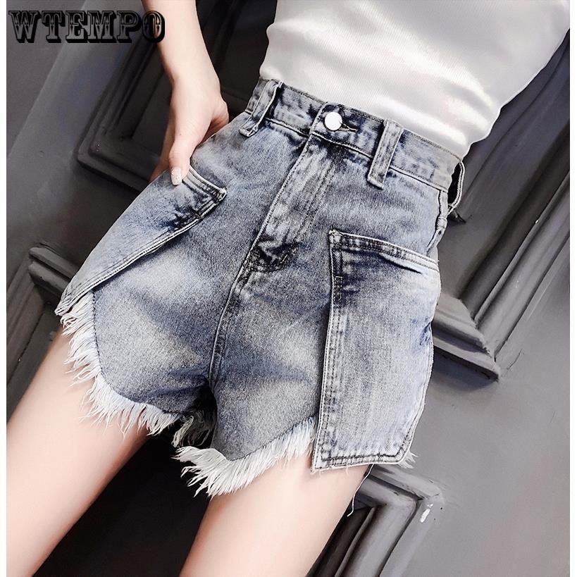 WTEMPO Brand Short Pants Women Casual Skinny Jean Denim Short Pants
