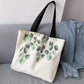 Leaf Pattern Women Canvas Bags Travel Casual Large Daily Shoulder Tote Shopper Handbag Simple Hobo Bags Simple Style