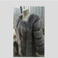 Women Warm Faux Fox Fur Coat Long Winter Fur Jacket Ladies Elegant Outerwear