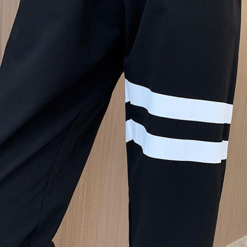 Casual Ice Silk Sweatpants Gray Drawstring Pants Women's Thin Stretch Loose Summer Thin Fashion Quick-drying Pants