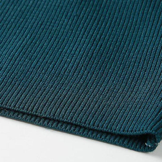 Autumn and Winter Half High Neck Waist Sweater Mid-length Knitted Casual Bottoming Shirt Fashion Simple Female Top