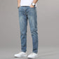 Jeans Men's Spring and Summer Straight Slim Trousers Summer New Light-colored Casual Pants