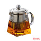 1PC Steep Glass Teapot Clear Tea Strainers Heat-resistant Stainless Steel Filter With Infuser