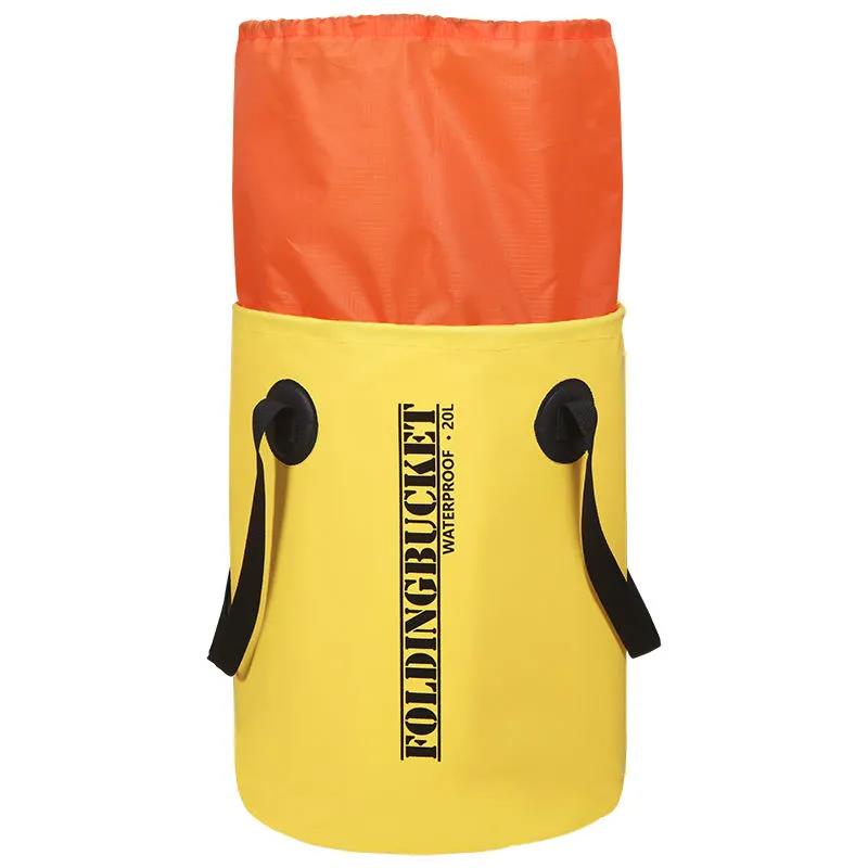 Portable Foot Soaking Bag Washbasin Outdoor Foldable Travel Artifact Heat Preservation Dormitory Foot Washing Bucket Over Calf Heightening