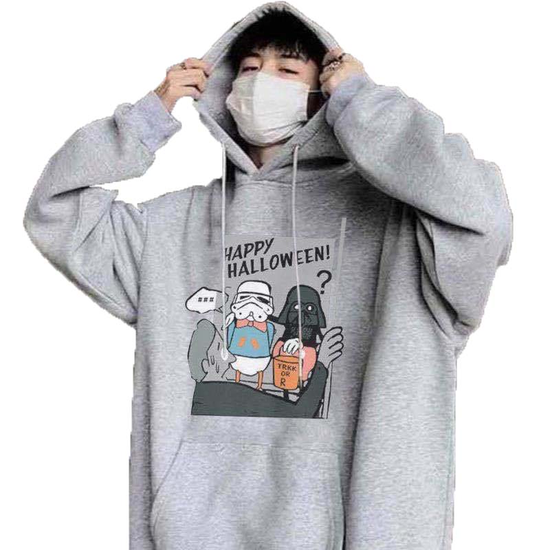 Sweater Men's Hooded Loose Spring and Autumn Thin Jacket Student Trend Couple Jacket