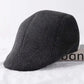 Autumn Winter Men's Plaid Cotton Peaked Cap Middle-aged Elderly Warm Cold-proof Beret Winter Dad Casual Outdoor Sun Hat Painter Hat