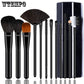 12 Pcs Professional Makeup Brush Set Full Function Foundation Eye Powder Fan Blush Hair Foundation