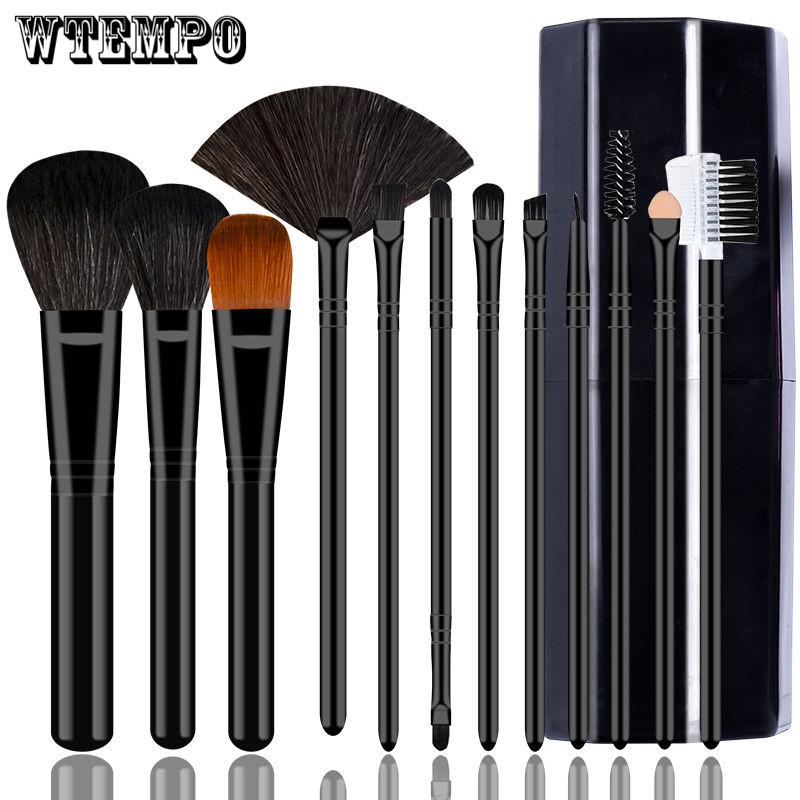 12 Pcs Professional Makeup Brush Set Full Function Foundation Eye Powder Fan Blush Hair Foundation