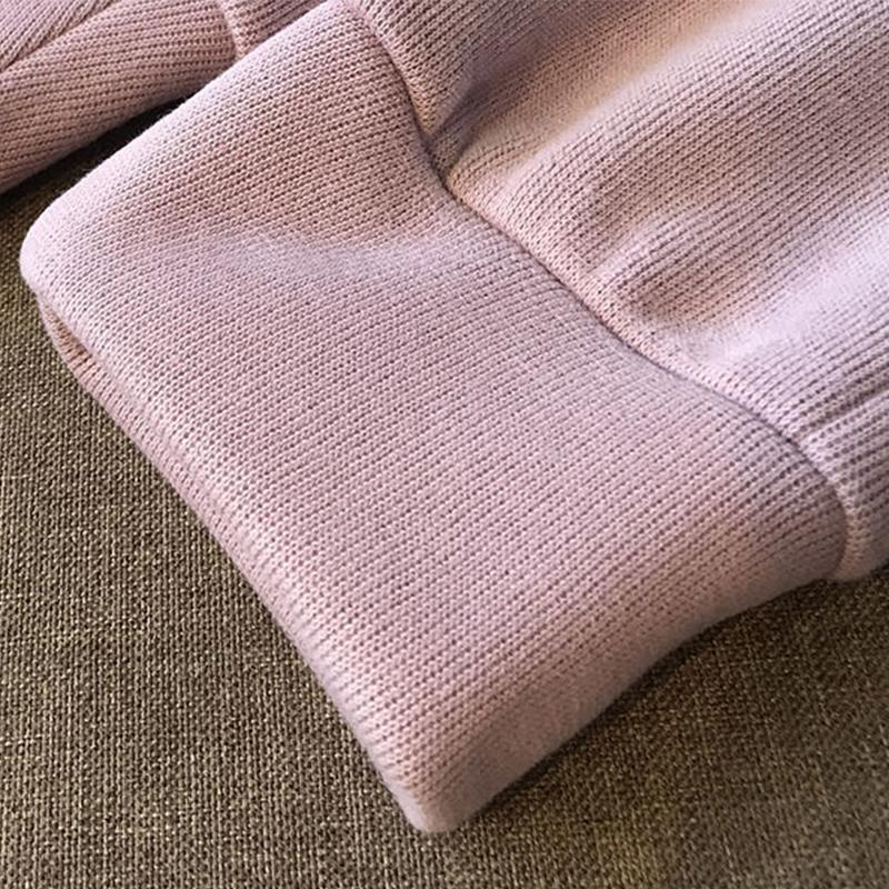 Women Korean Loose Sports and Leisure Two-piece Suit Autumn and Winter Plus Velvet Thick Zipper Sweater