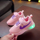 Children's Shoes Lightweight Air Cushion Shock Absorption Children's Boys and Girls Luminous Shoes
