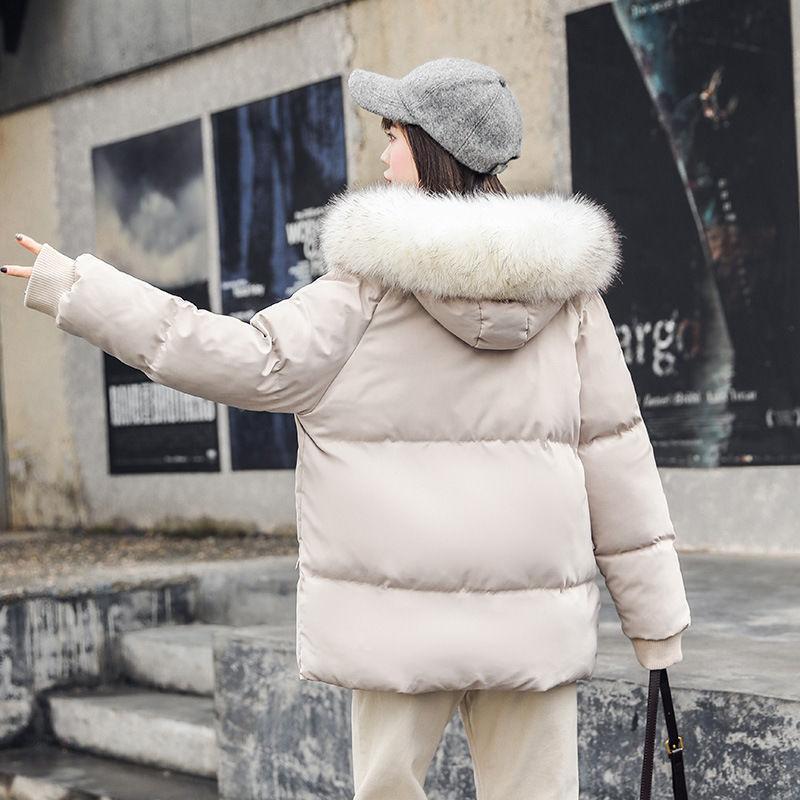 Real Shot Thickening Fashion Women's Down Jacket Wild Hooded Short Korean Cotton Jacket