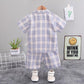 Boys Small Suit Three-piece Summer New Short-sleeved Suit Baby Handsome Shorts British Style Sub-suit Tide