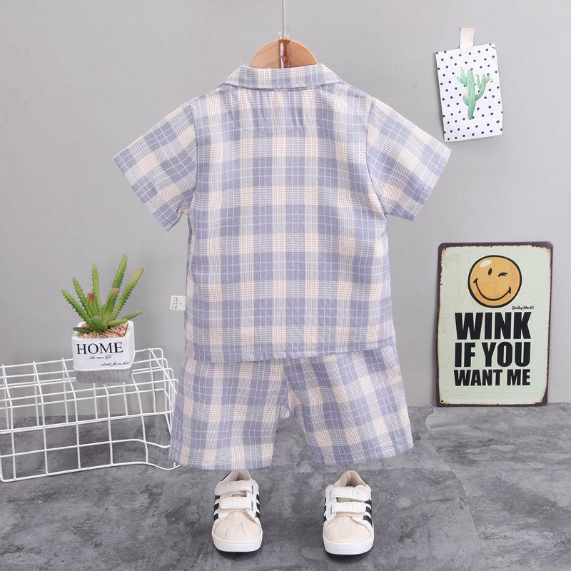 Boys Small Suit Three-piece Summer New Short-sleeved Suit Baby Handsome Shorts British Style Sub-suit Tide