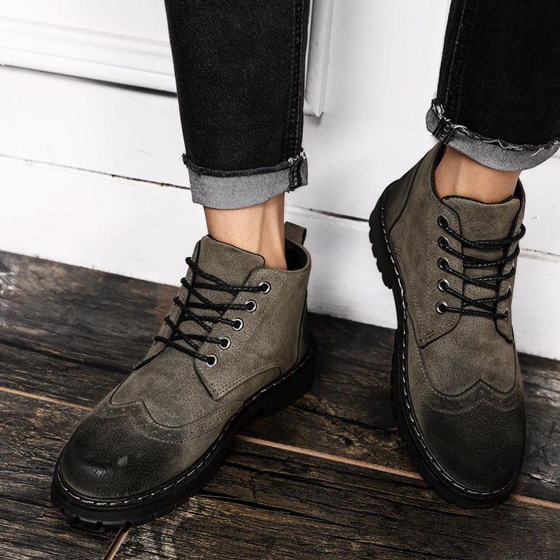Martin Boots Male British Style High Top Shoes Men's Rhubarb Tool Shoes Snow Boots Men's Ankle Boots