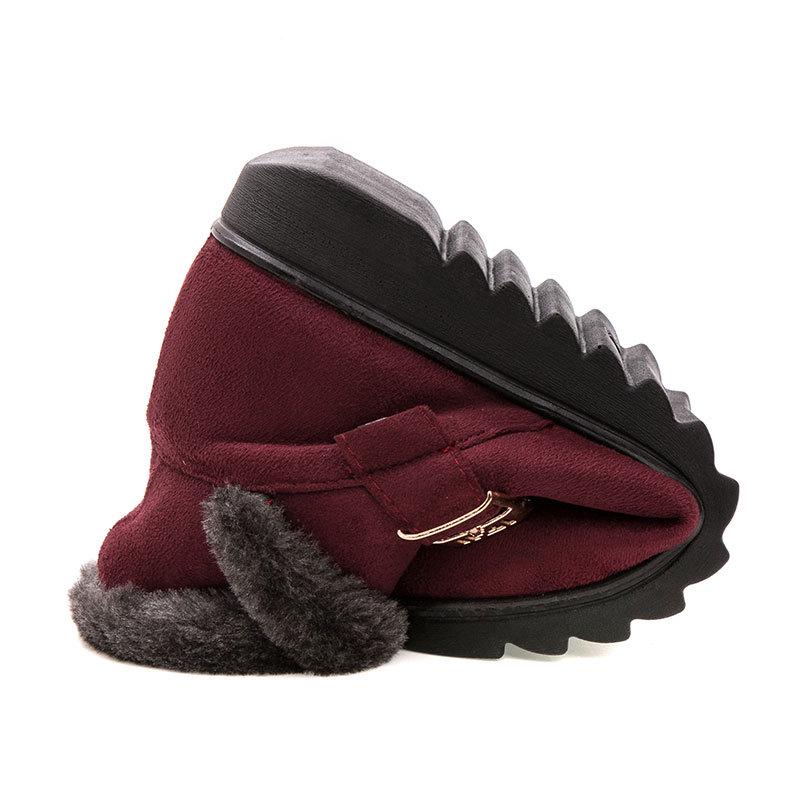 Women Snow Boots Winter Warm Thick Fur Boots Non Slip Flat Couple Boots Ankle Booties Woman Outdoor Footwear