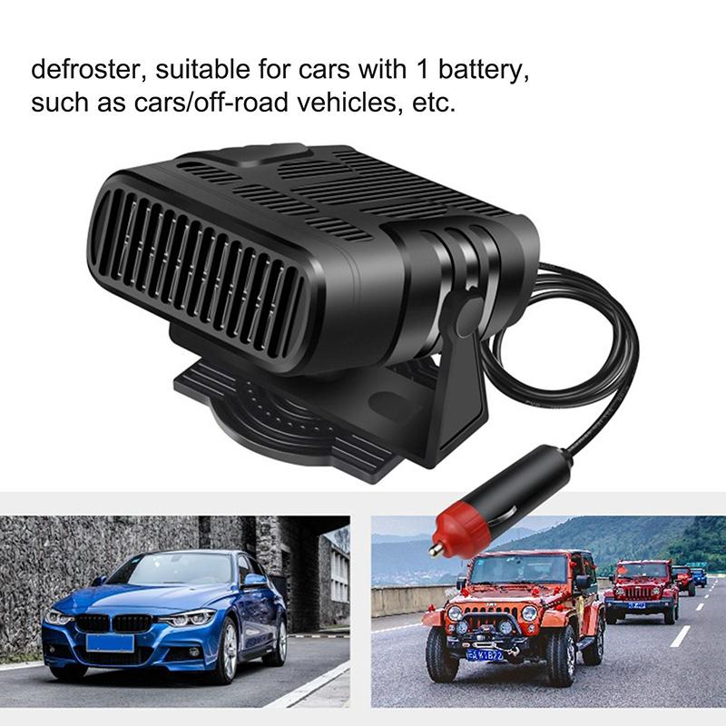 200W Car Electric Heater Clothes Dryer Portable Air Purifier Windshield Defroster Heater for Car Truck RV SUV