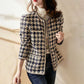 Spring and Autumn Coat Women's All-match Ladies Temperament Tweed Top Fashionable and Loose