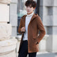Winter Men's Jacket Men's Fashion Wool Woolen Coat Hooded Coat Men Winter Coat Warm Trench Coat