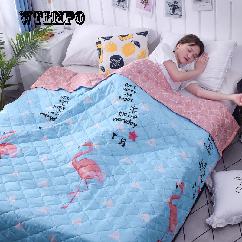 WTEMPO Comfortable Thin Quilt Dormitory  Bedding Fashion Summer Air Conditioning Was Cool In Summer