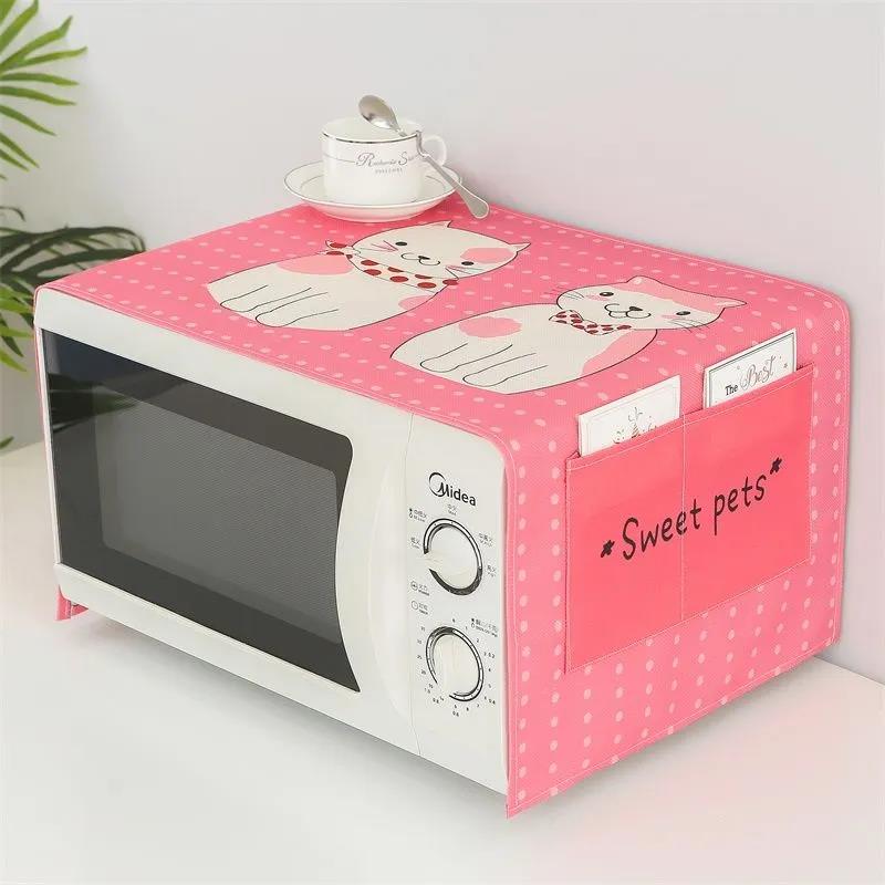 Microwave Oven Cover Towel Universal Electric Oven Cover Cloth Waterproof and Oil Smoke Dustproof Thickened Linen Cloth Three-sided All-inclusive