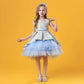 Lace Embroidery Formal Sleeveless Wedding Gown Tutu Princess Dress Flower Girls Children Clothing Kids Party for Girl Clothes