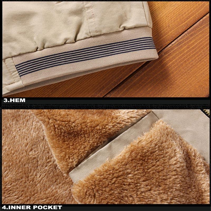 Autumn and Winter Men's Jacket Stand Collar Casual Loose Middle-aged Plus Velvet Thick Thermal Insulation Cotton Coat