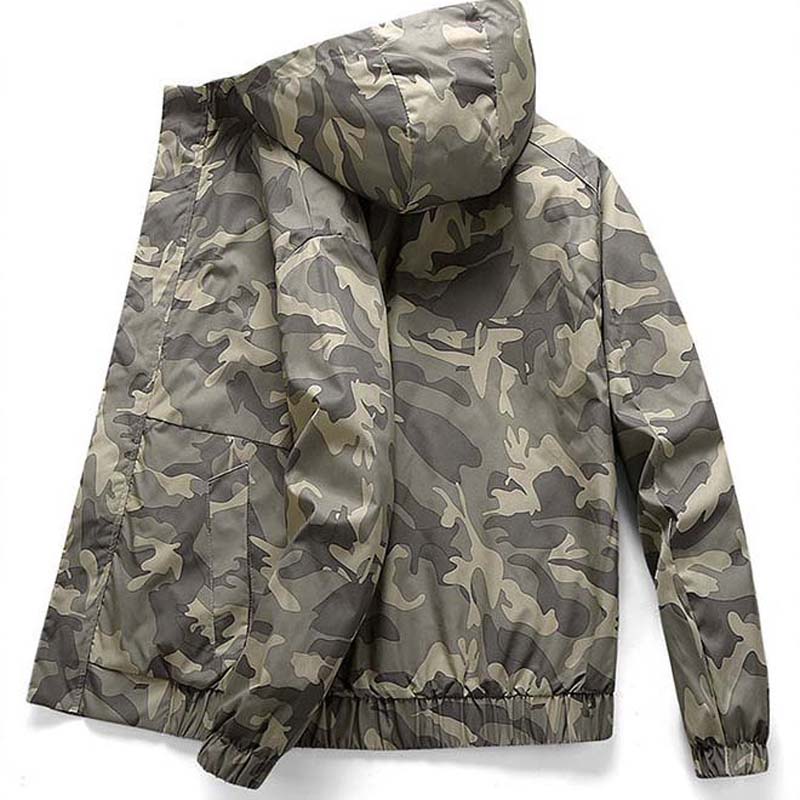 Spring and Autumn Men's Coat Trend Casual Jacket Men's Camouflage Print Sports Jacket