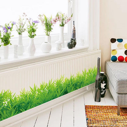 [Wall sticker] Green meadow wall stickers living rooms bedroom window bathroom art decals murals hom