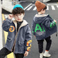 Warm Clothing Children's Jacket Thickening Plus Velvet Jacket Boy Hooded Jacket Boy Warm Jacket