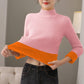 High-quality Semi-turtleneck Sweater Ladies Winter Plus Velvet Thick Warm Inner Base Sweater