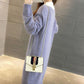 Mid-length Half Turtleneck Sweater Autumn and Winter Plus Velvet Padded Base Shirt Over-the-knee Warm Dress