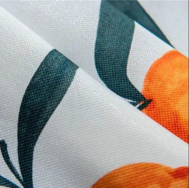 Rural Small Fresh Orange Curtain Fabric Shading Thick Windproof Dormitory Bay Window French Window Bedroom Home Curtain Screen
