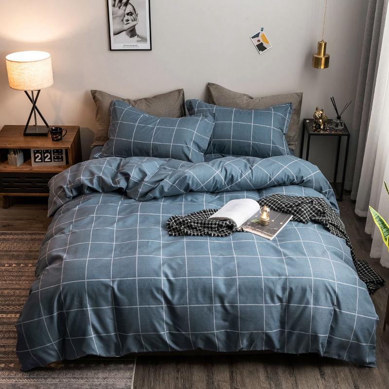 Bedclothes Urban Stripe Home Textile Four Piece Set Soft and Comfortable Quilt Cover