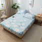 Three-piece Cotton Bed Sheet Pillowcase Thick Non-slip Protective Cover Cotton Bedspread Mattress Cover