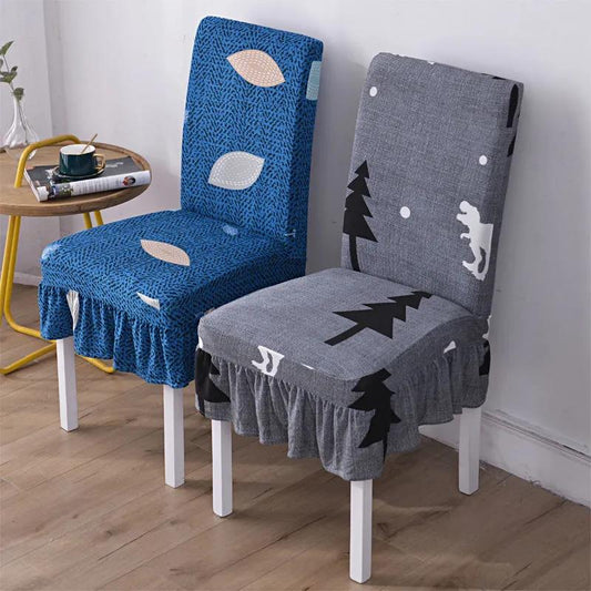 Elastic Chair Cover Cover Through Dining Chair Cover Stool Backrest Simple Household Cushion Conjoined Chair