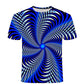 3D Swirl Print Shirt Summer Men T-shirt Personality Streetwear High Street Half Sleeve Tees Casual Breathable Pullover