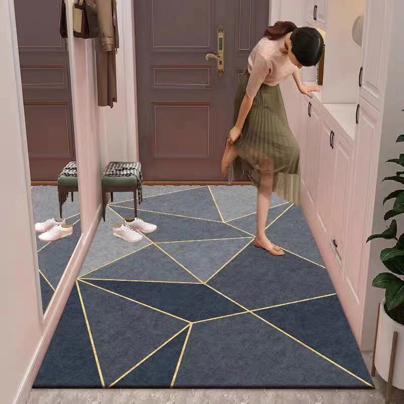 Light Luxury Style Door Mat Simple and Modern Floor Mats Door-to-door Doormats Living Room Mat Bedroom Non-slip Carpet