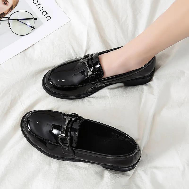 Small Leather Shoes Female Retro Spring and Autumn British Style Flat Japanese College Style Jk Single Shoes