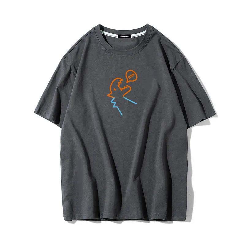 Short-sleeved T-shirt Men's Summer Loose Cotton T-shirt Tops Summer Clothes