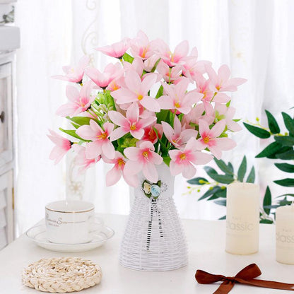 Table Decoration Living Room Plastic Flower Bouquet Small Potted Plant Decoration Artificial Flower Simulation Flower Indoor Furnishing Dining Table