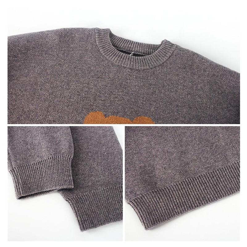 Pregnant Women's Autumn and Winter Clothing Fashion Style Plus Size Blouse Korea Cartoon Knitted Bottoming Shirt Maternity Sweater Mid-length Trendy