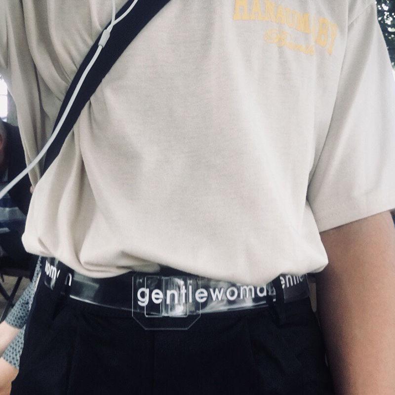 Letter Transparent Belt Female Simple Wild Korean Student Jelly PVC Pants Belt Female