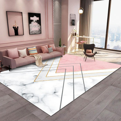 Simple Living Room Carpet Rectangular Coffee Table Floor Mats Nordic Geometric Sofa Coffee Table Bedroom Large Area Carpet