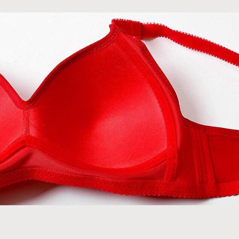 Large-size Thin Ladies Bra Gather Type Non-wireless Breastfeeding Anti-sagging Micro-adjustment Non-magnetic Bra Underwear