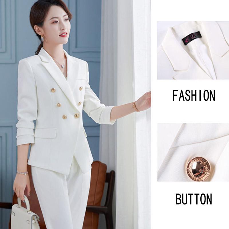 Spring and Autumn Suit Two-piece Suit Temperament Business Wear Fashion Casual Work Wear Formal Jacket Women