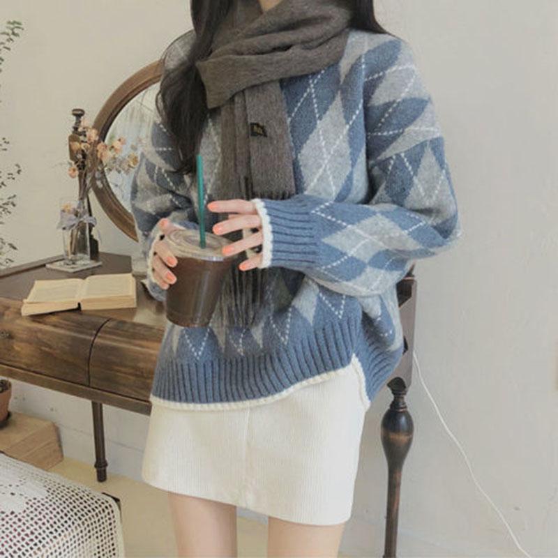 Round Neck Autumn and Winter Sweater French Loose Bottoming Shirt Young Women Fashion Simple Jacket