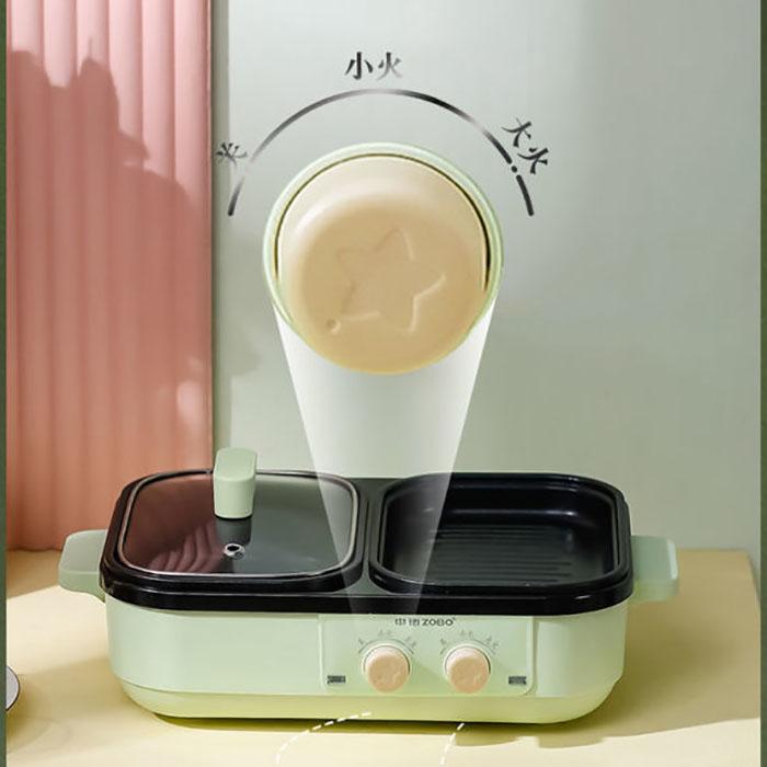 Multi-function Cooking Shabu-shabu and Roasting One Pot Non-stick Pot All-purpose Pot Household Pot Two-in-one Barbecue Stove