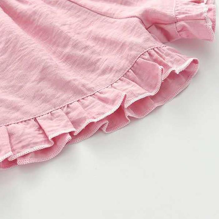 Newborn Baby Girl Clothes Set Toddler Girls Sleeveless Floral Print Suspender Tops+Ruffles Shorts Outfits Casual Infant Clothing