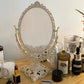 European Retro Embossed Double-sided Mirror Princess Mirror Vanity Mirror Bedroom Desktop Makeup Mirror