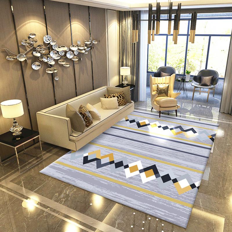 Nordic Geometric Carpets for Living Room Rectangle Bedroom Rugs Large Home Study Carpet